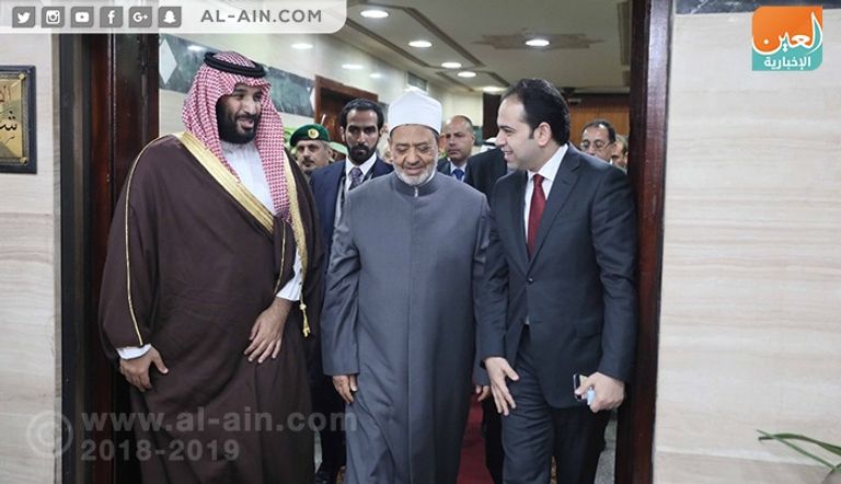 جانب من لقاء شيخ الأزهر والأمير محمد بن سلمان