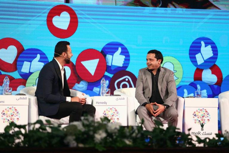 محمد هنيدي خلال مشاركته في المنتدى