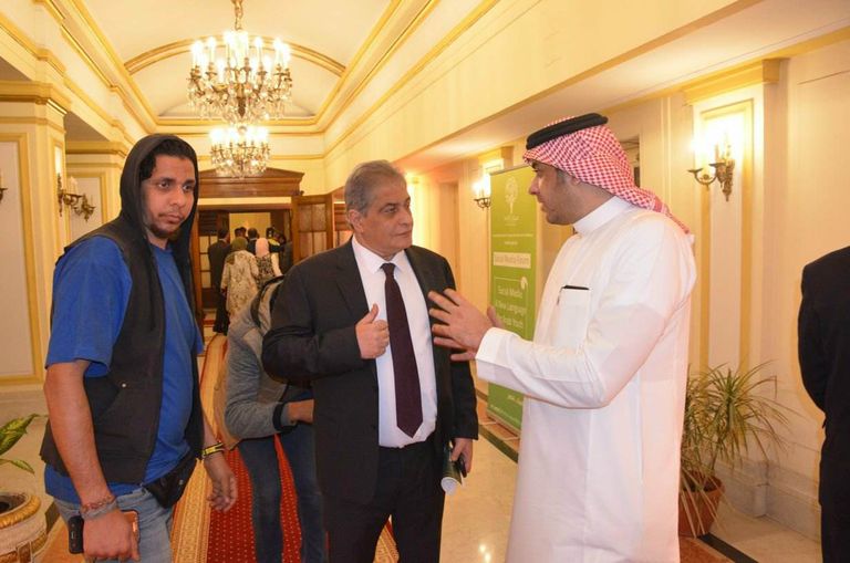 محمد هنيدي خلال مشاركته في المنتدى