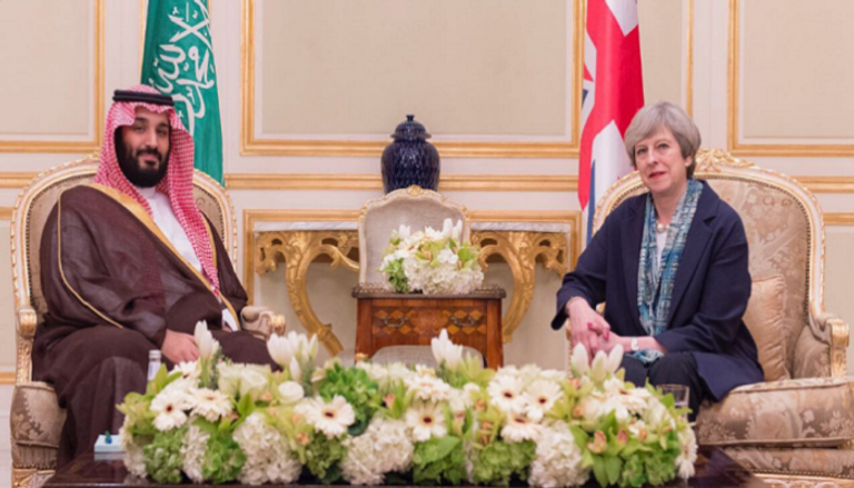 لقاء تيريزا ماي وولي العهد السعودي في الرياض
