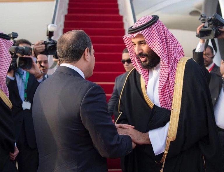 الرئيس المصري عبدالفتاح السيسي والأمير محمد بن سلمان
