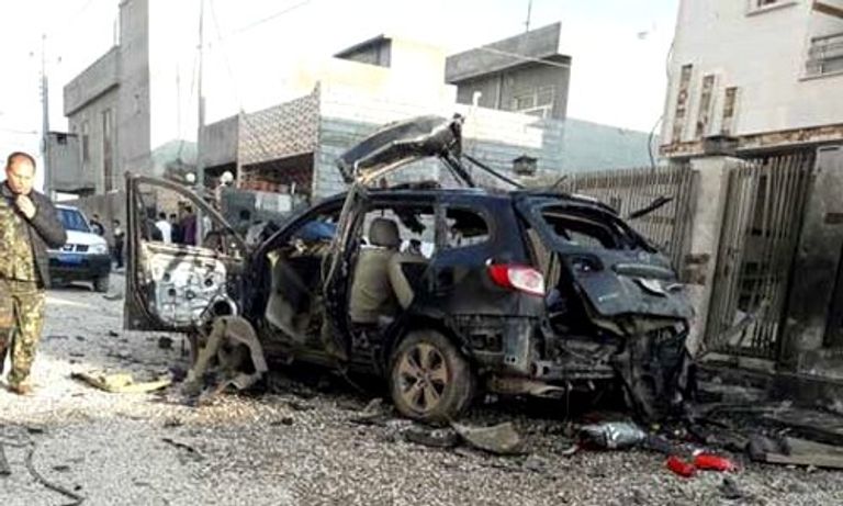 صورة للتفجير الذي أودى بحياة رحماني القيادي القتيل تم استهدافه بالرصاص