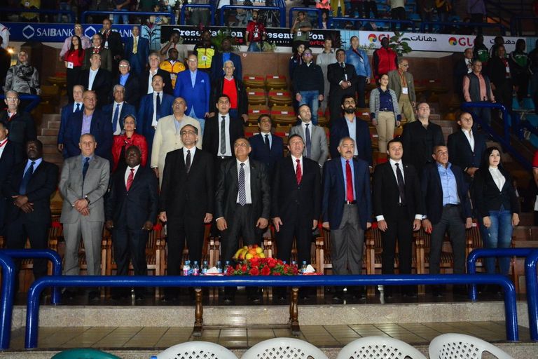 حمادة هلال في افتتاح بطولة الطائرة للسيدات بالنادي الأهلي