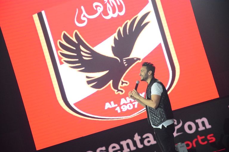 حمادة هلال في افتتاح بطولة الطائرة للسيدات بالنادي الأهلي