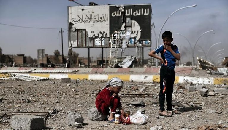 طفلان عراقيان في مدينة الموصل - أرشيفية