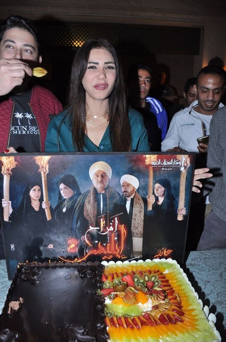 احتفال افراح إبليس2 بانتهاء التصوير 