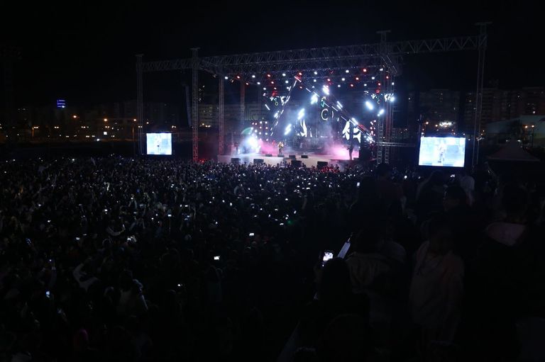 محمد حماقي خلال الحفل