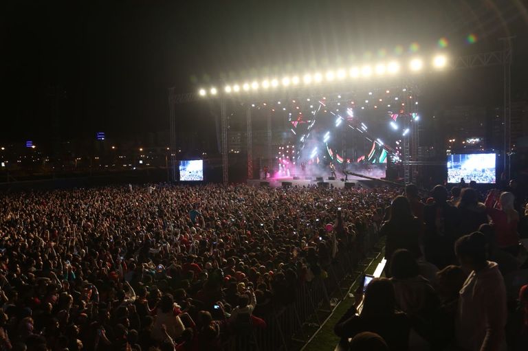 محمد حماقي خلال الحفل