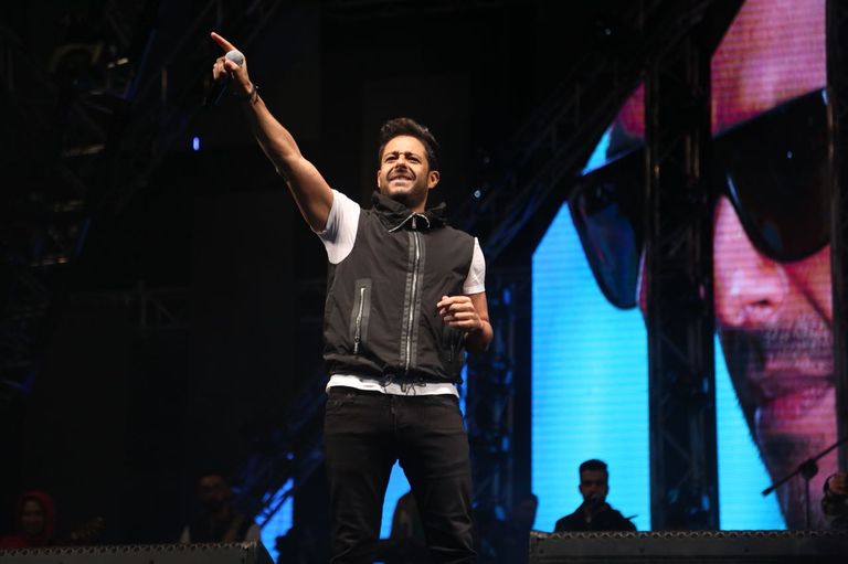 محمد حماقي خلال الحفل