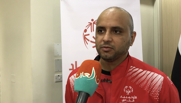 بطي الشيزاوي لاعب منتخب الإمارات لكرة السلة للأولمبياد الخاص