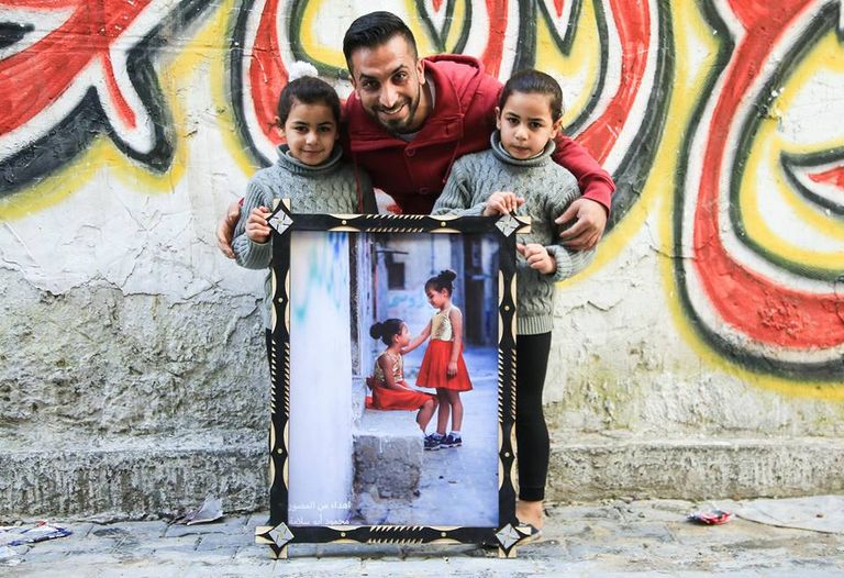 برواز المخيم.. مبادرة ترسم الفرحة على وجوه لاجئي مخيم جباليا