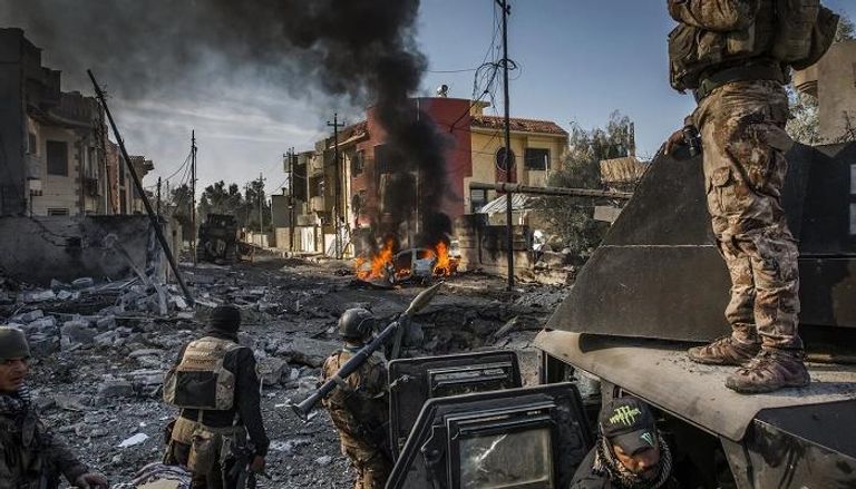 صورة لأحد التفجيرات في الموصل من مجموعة الأيرلندي إيفور بريكيت