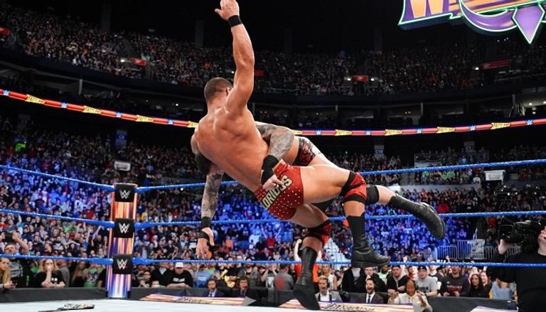 راندي أورتن بعد اقتناص حزام بطولة الولايات المتحدة