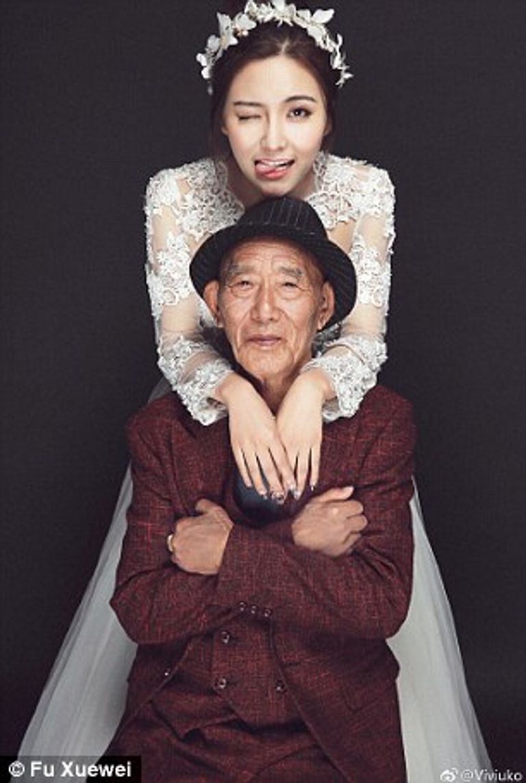 فو وجدها خلال جلسة التصوير فو تحاول تحقيق أمنية جدها برؤيتها عروساً قبل وفاته