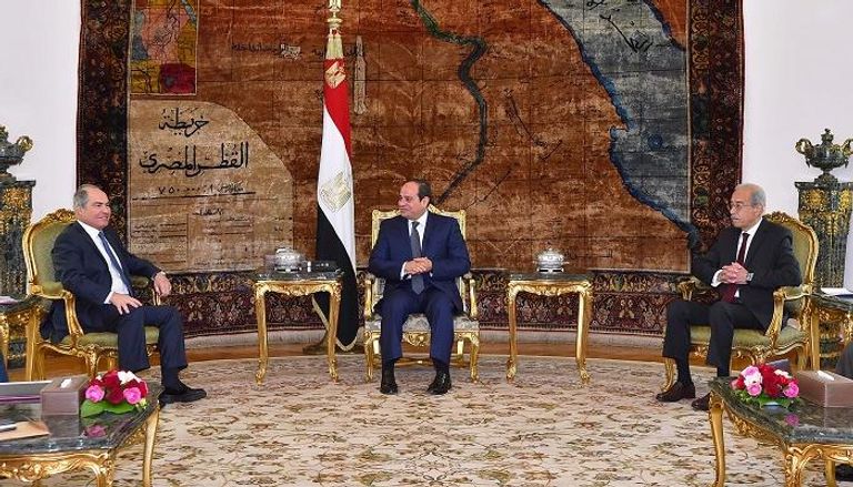 السيسي خلال لقائه مع رئيس الوزراء الأردني