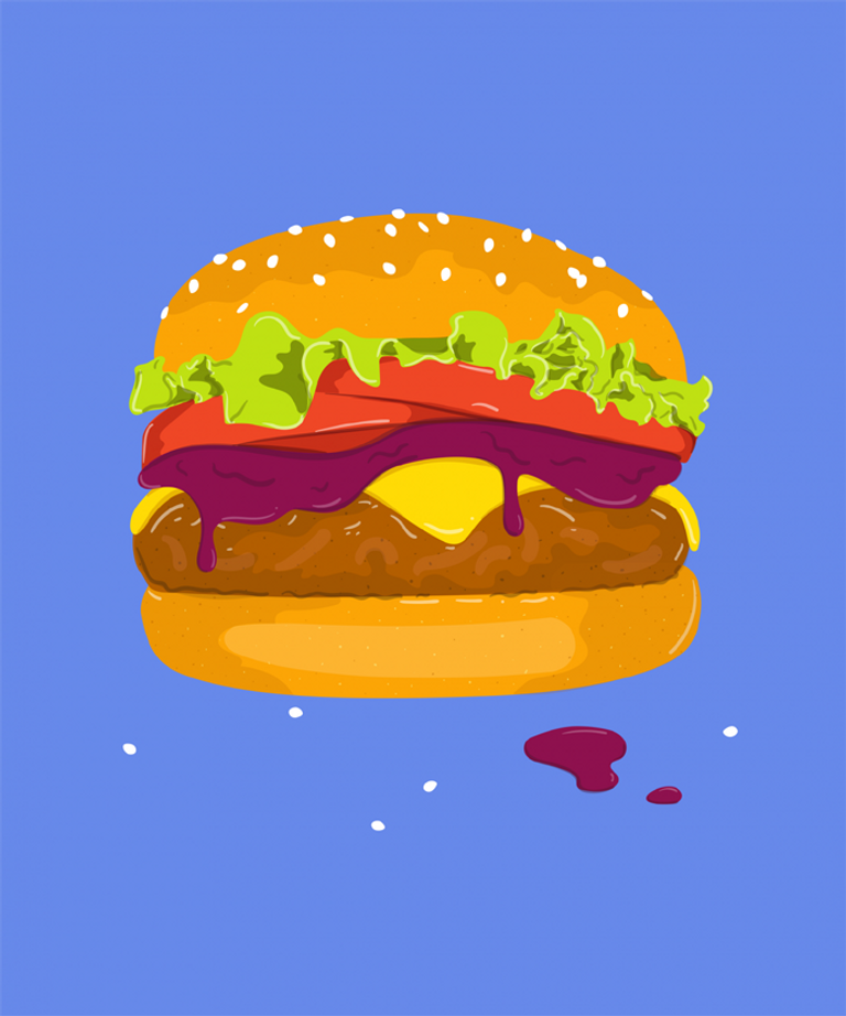 الهامبورجر مع الجيلي