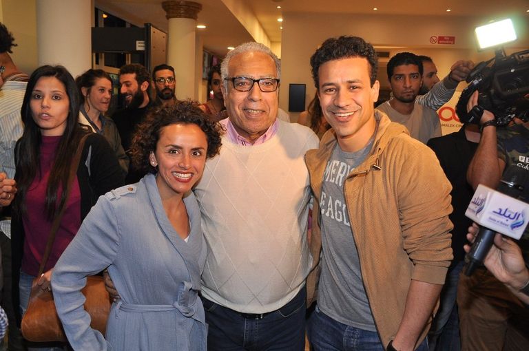 أحمد داود والمنتج محمد العدل نجوم "زهرة الصبار" في العرض الخاص