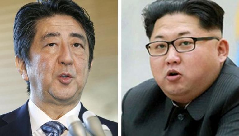 رئيس وزراء اليابان شينزو آبي وزعيم كوريا الشمالية كيم يونج أون