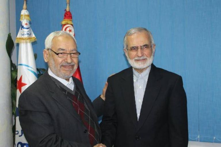 الإخواني راشد الغنوشي في تونس ومسؤول إيراني