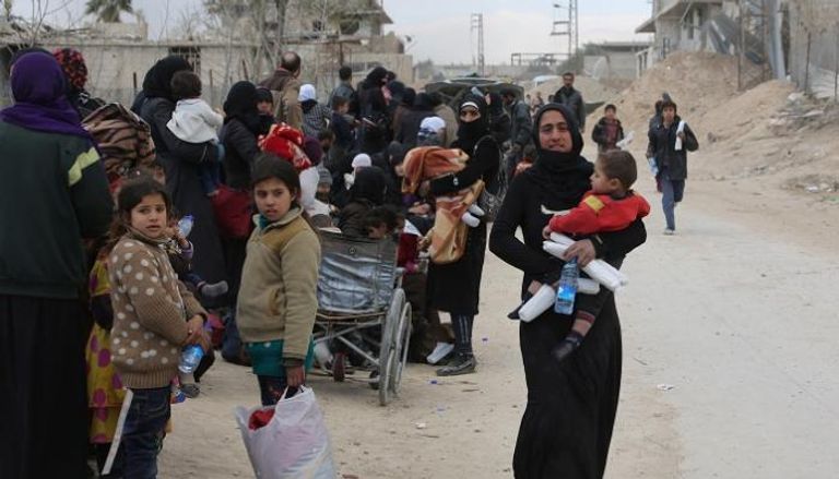فرار جماعي للمدنيين من الغوطة الشرقية - أ. ف. ب