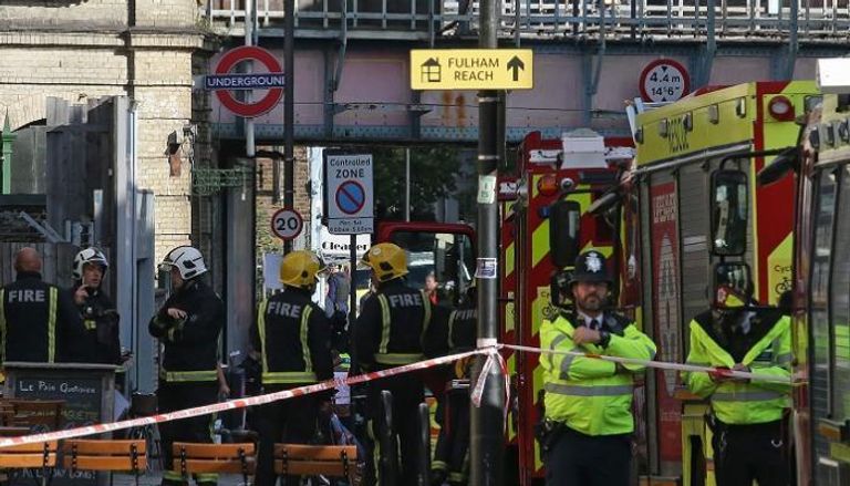 الشرطة البريطانية في موقع تفجير مترو لندن- أرشيفية