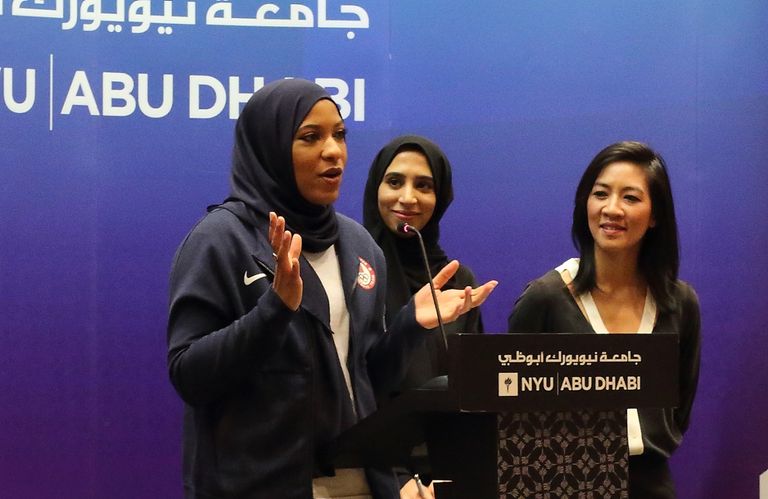 بطلتا الأولمبياد في جامعة نيويورك أبوظبي