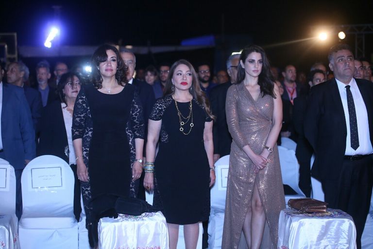 بعض الحضور في حفل افتتاح المهرجان