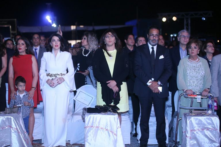 بعض الحضور في حفل افتتاح المهرجان