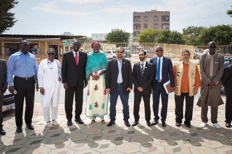 الوفد الإماراتي خلال الزيارة