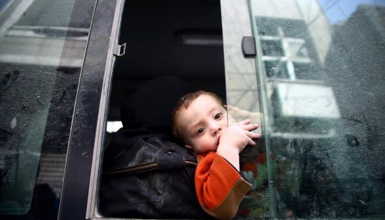 طفل نازح من الغوطة الشرقية