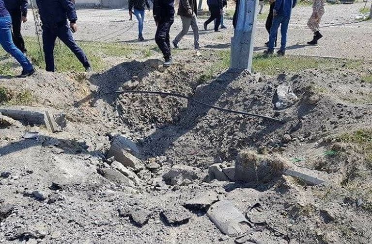 موقع التفجير الذي كان يستهدف الحمد الله رئيس الوزراء الفلسطيني رامي الحمدالله