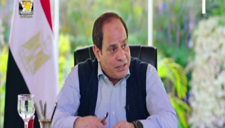 الرئيس المصري خلال برنامج 