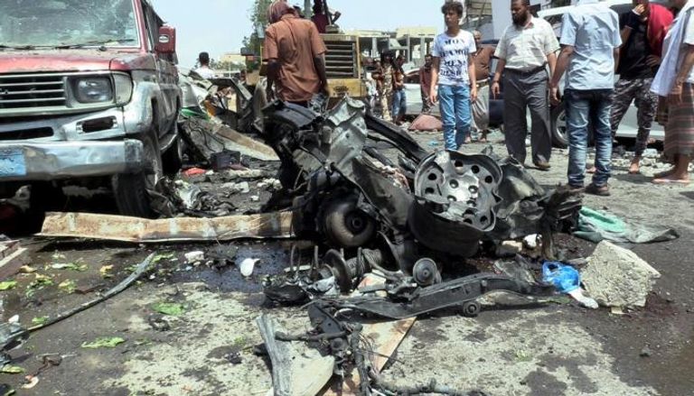 جانب من الهجوم الإرهابي في عدن ـ أرشيفية 