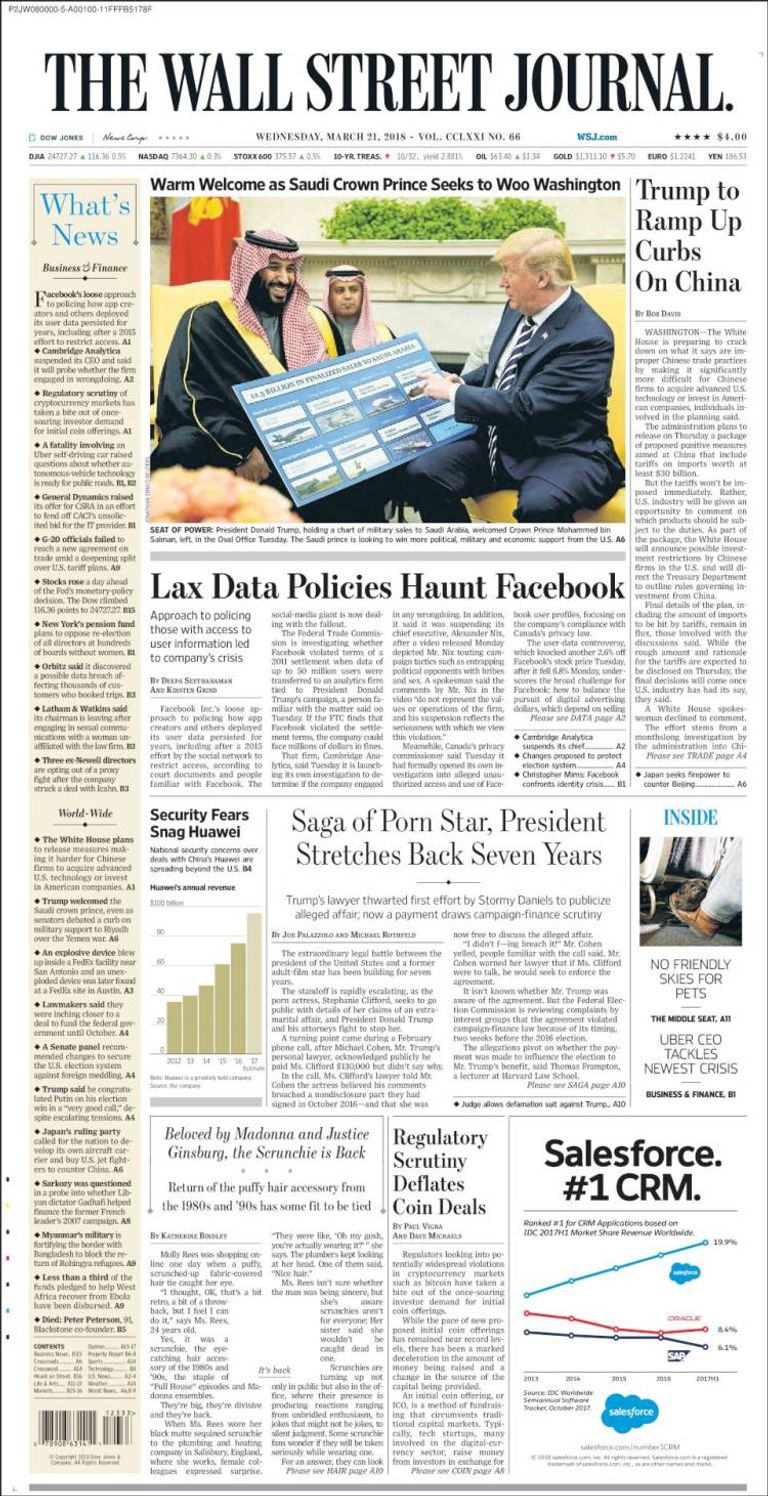 خبر الصحيفة الإعلام الأمريكي احتفى بنتائج الزيارة