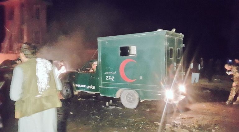 صورة من موقع الانفجار