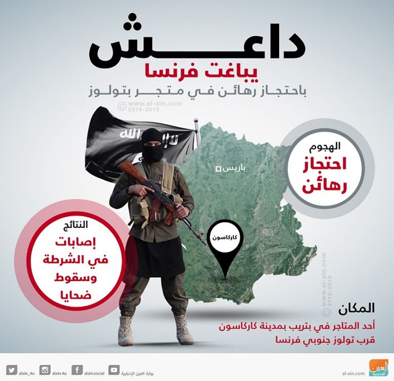 تنظيم داعش الإرهابي أعلن تبنيه المسؤولية عن الهجمات