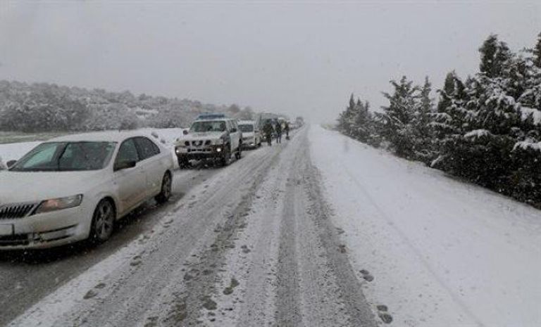 الثلوج في مدينة برج بوعريريج الثلوج في ربيع الجزائر