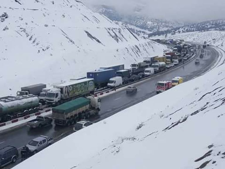 الثلوج في مدينة بجاية 