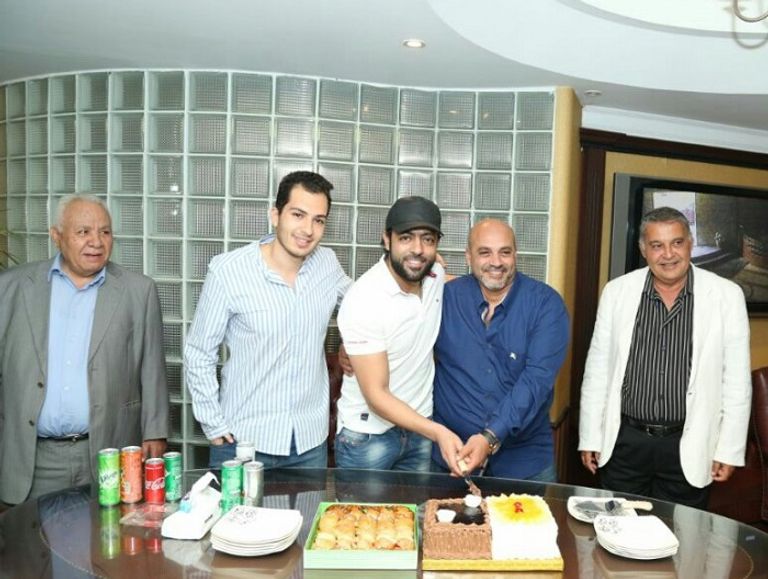 المنتج محسن جابر وتامر عاشور وهشام الجزار ومحمد جابر وإبراهيم الحسيني 
