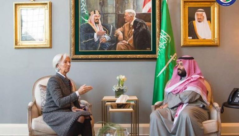 الأمير محمد بن سلمان والمديرة العامة لصندوق النقد الدولي