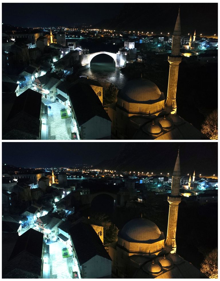 المصابيح الخفيفة تشكل رقم 60 دلالة على ساعة الأرض