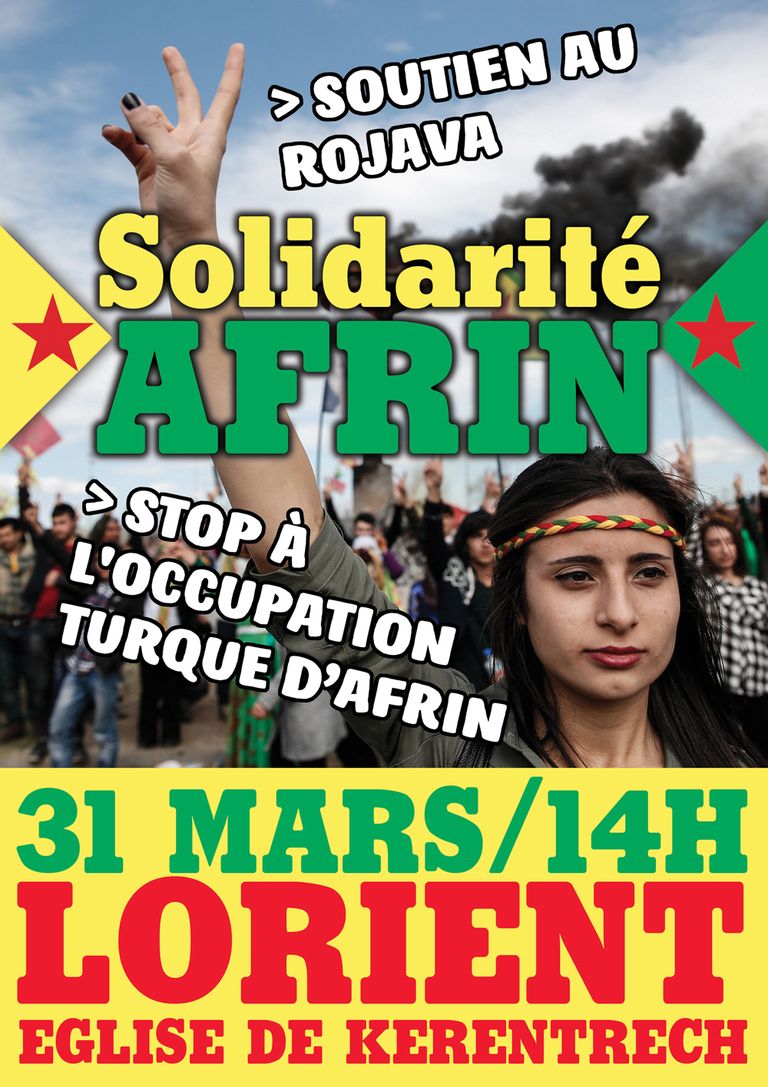 لافتات تدعو للمظاهرات في فرنسا ضد "فاشية" أردوغان بعفرين لافـتة تدعو لمظاهرات في فرنسا ضد فاشية أردوغان بعفرين