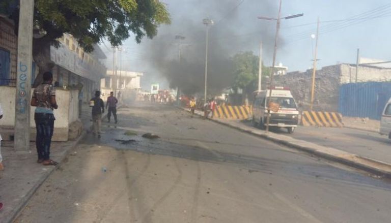 صورة من الانفجار فى العاصمة الصومالية مقديشو