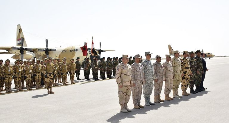 التدريب "درع الخليج 1" بمشاركة الجيش المصري عناصر من القوات المصرية المشاركة في تدريب "درع الخليج 1"