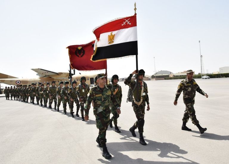 التدريب "درع الخليج 1" بمشاركة الجيش المصري عناصر من القوات المصرية المشاركة في تدريب "درع الخليج 1"