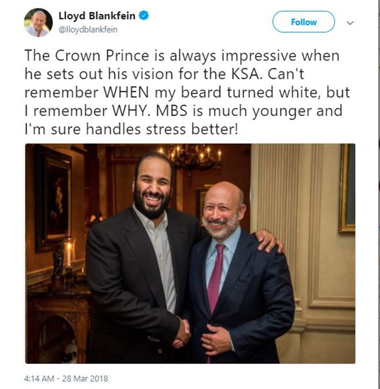 ولي العهد السعودي مع مايكل بلومبرج