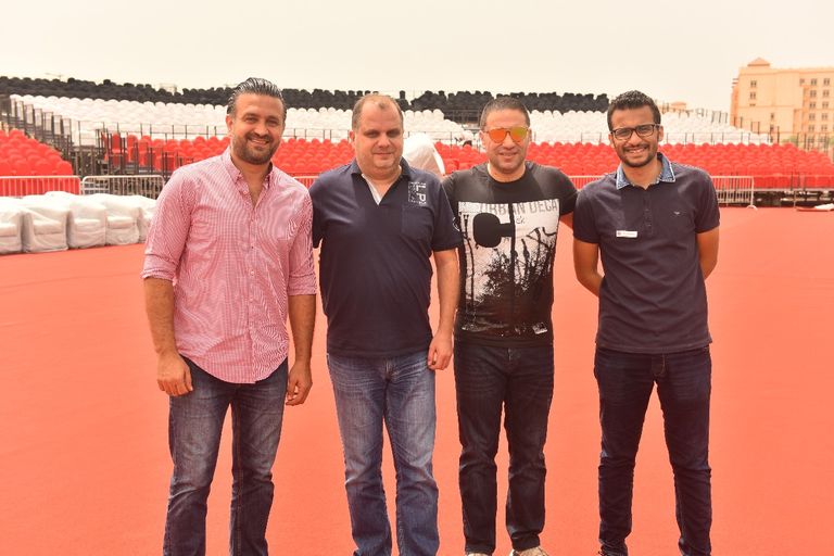 منظمو حفل تامر حسني  تامر حسني يستعد لحفل في جدة