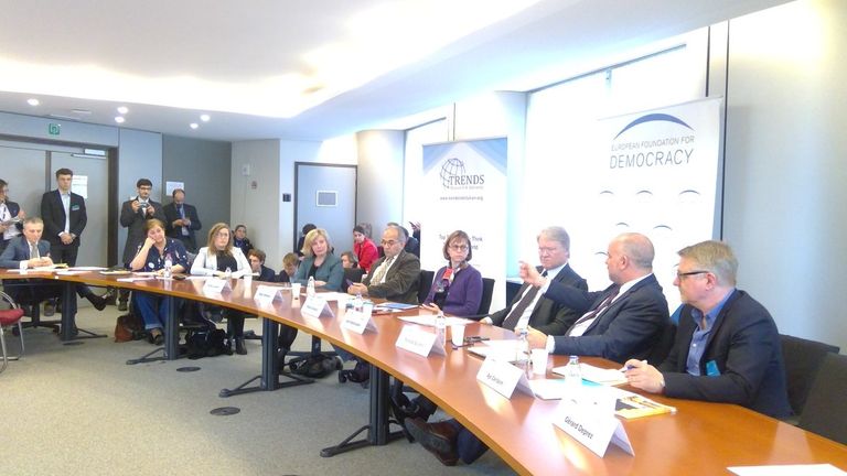 جانب من الندوة فكر الإخوان انتشر في أوروبا تحت اسم حرية التعبير والحرية الدينية