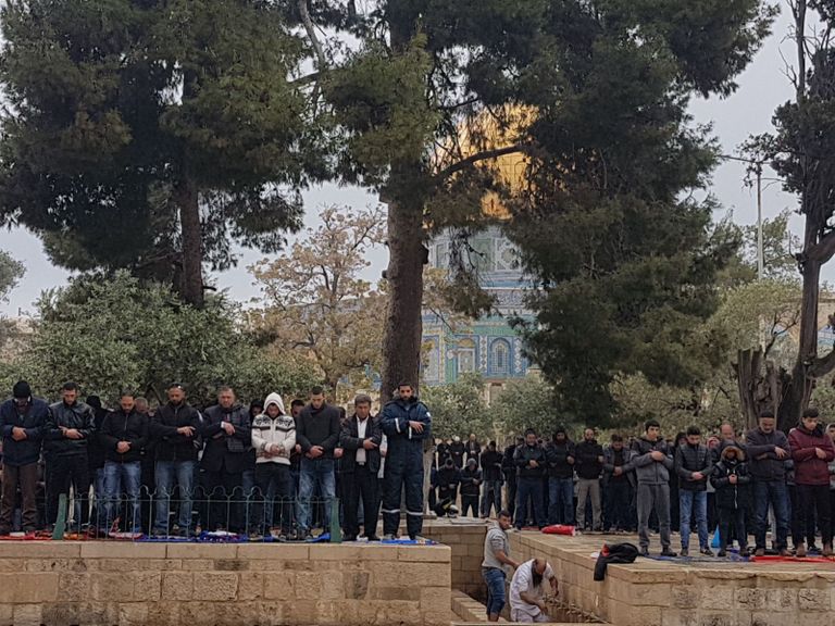 صلاة الجمعة في المسجد الأقصى اليوم
