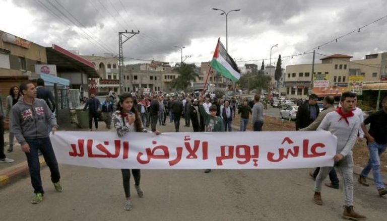 جانب من مسيرات يوم الأرض الفلسطيني